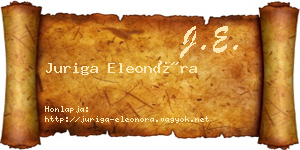 Juriga Eleonóra névjegykártya